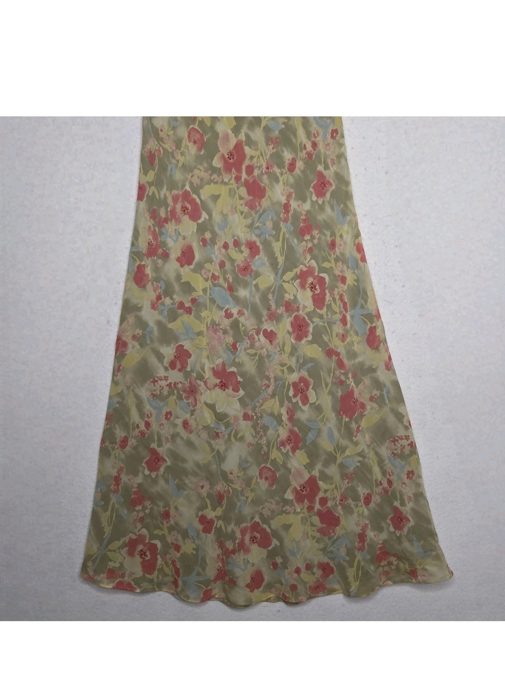 The Limited Silk Floral Midi Dress Sz 2 Fairy Romantic Y2k 90s Fairy Whimsigoth - Picture 3 of 8